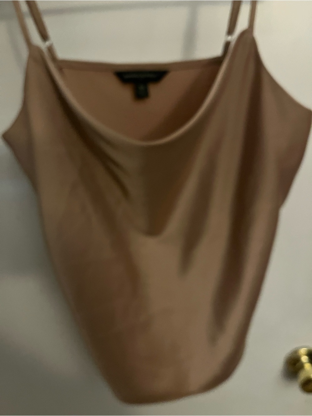 Banana Republic Satin Cowl Neck Camisole in gold/tan